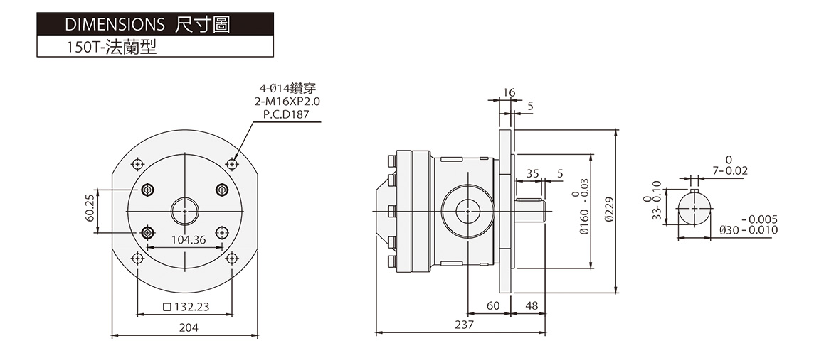 低壓定量泵 50T - ( 150T - ) 尺寸圖