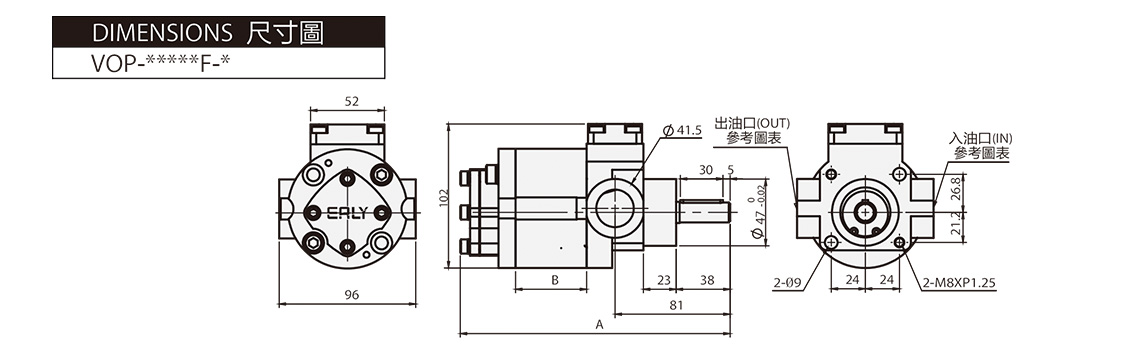 Heavy Oil Lubrication Pumps VOP Dimensions